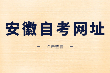 安徽自考網址是什么？