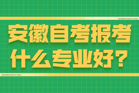 安徽自考報考什么專業(yè)好?